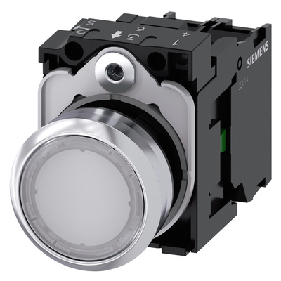 シメンス 3SU1152-0AB60-1BA0 メタル 輝く照明 平きボタン 瞬間の白いプッシュボタン