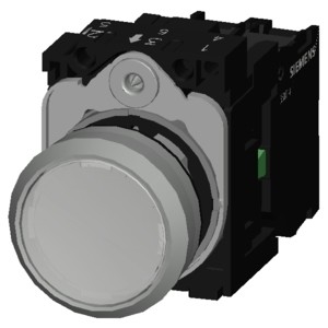 シメンス 3SU1152-0AB60-1BA0 メタル 輝く照明 平きボタン 瞬間の白いプッシュボタン