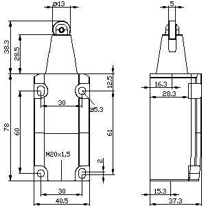 重用用用用鋼のローラー位置スイッチ シメンス 3SE5112-0CD02