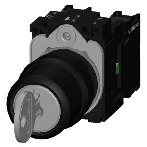3SU1100-4BL11-1NA0 RONIS プラスチック 3 ポジション SIRIUS ACT 完全なユニットキースイッチ