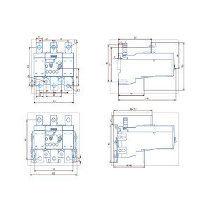 110.50 x 125.00 x 171.50MM 3RU5156-3LB2 シングルマウント用の熱過負荷リレー