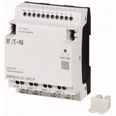 接触負荷 8DI8RO 電源 12/24V DC または 24V AC EASY-E4-UC-16RE1P プッシュイン端末