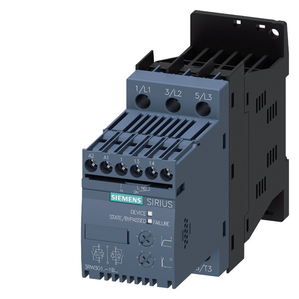 モーターソフトスターター 3RW3018-1BB14 PLC 3RW30 サイズ S00 バイパスとスクリュー端末