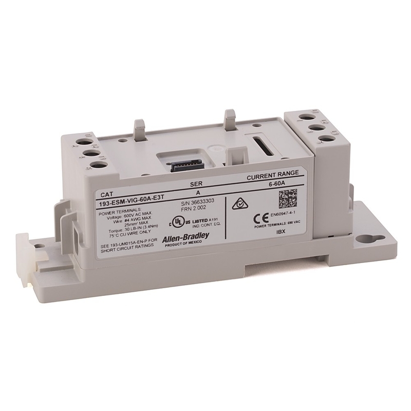193-ESM-VIG-60A-E3T用のラインおよび負荷側電源導体端末を搭載するパネル