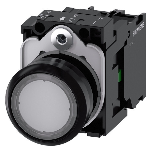 3SU1102-0AB70-1BA0 SIRIUS ACT プラスティックライト付きフラットボタン用のフルユニットプッシュボタン