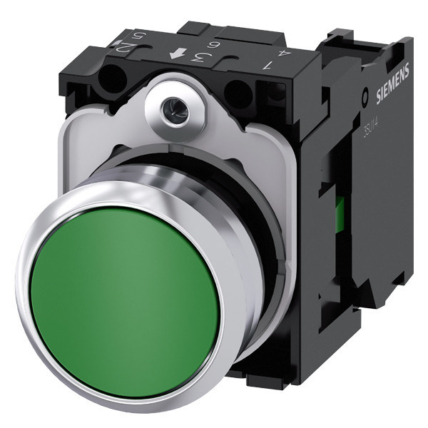 3SU1150-0AB40-1BA0 SIRIUS ACT プッシュボタン メタルグリーン 輝く平きボタン