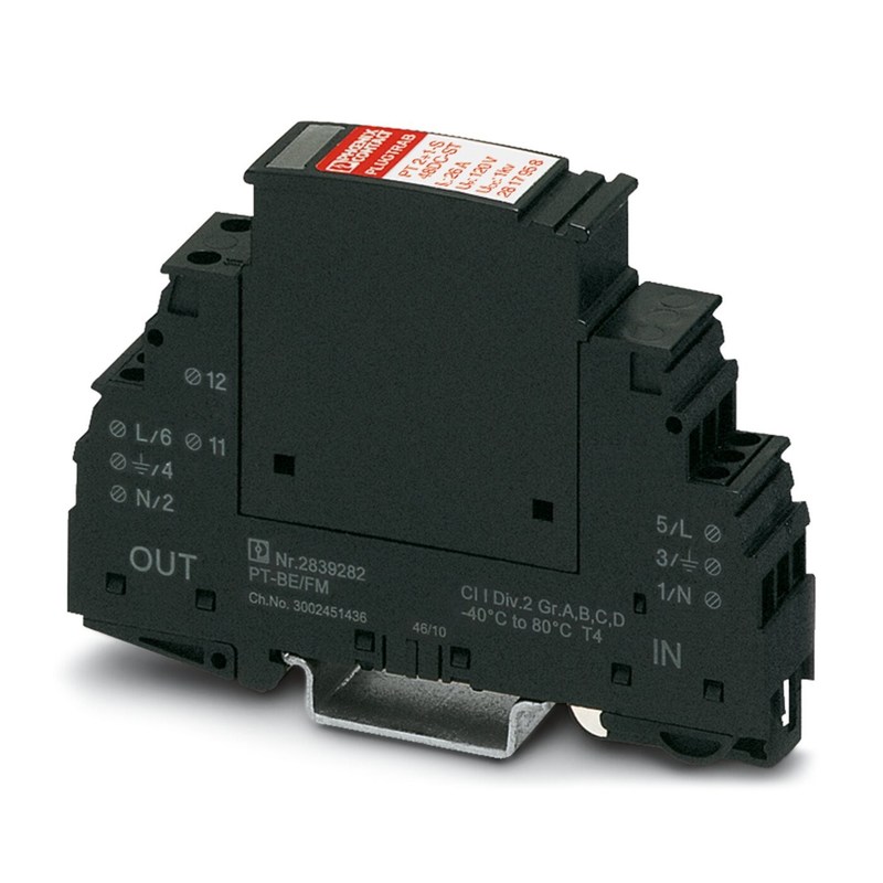2817958 PT 2 1-S-48DC/FM 2 ポール 48V DC 定位を持つ 3 タイプ オーバージェス防護装置