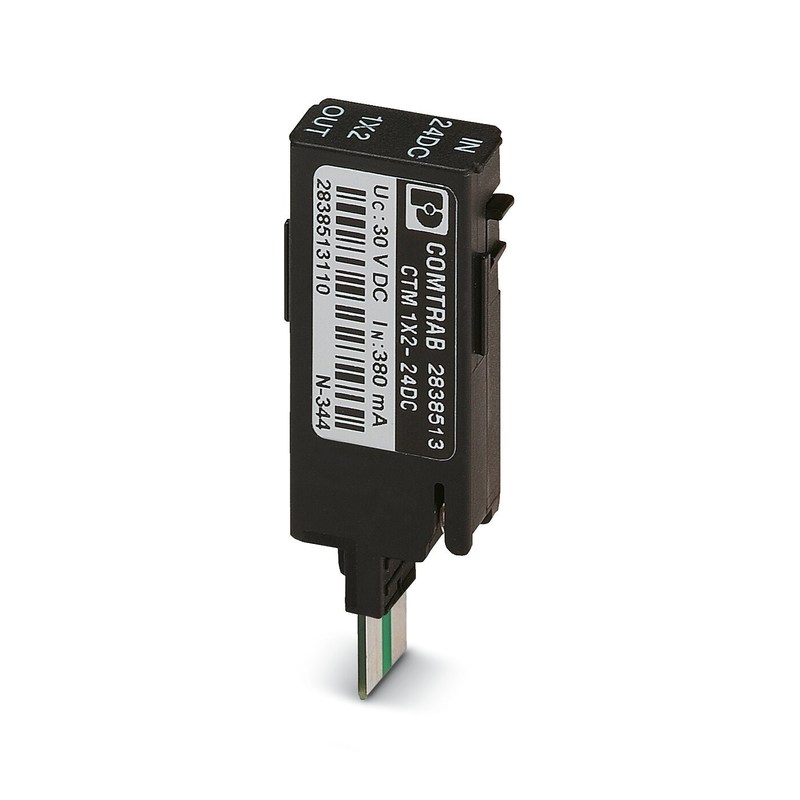 2838500 CTM 1X2- 24DC電波保護プラグ 24V DC定位電圧と1ポール