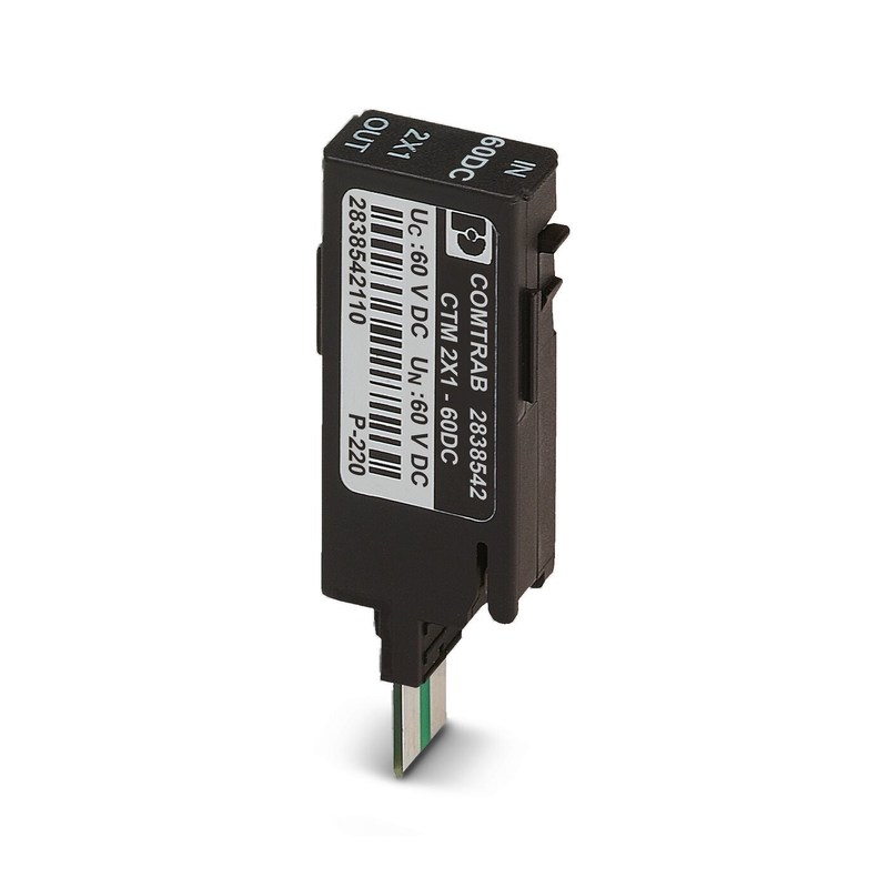 先進技術 2838542 CTM 2X1- 60DC 超電圧保護プラグ 1ポールと60V DC