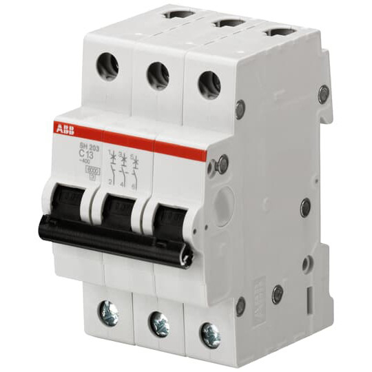 3P D 2A 断片能力 MCB SH203-D2 ミニチュア断路器 50Hz 定数周波数