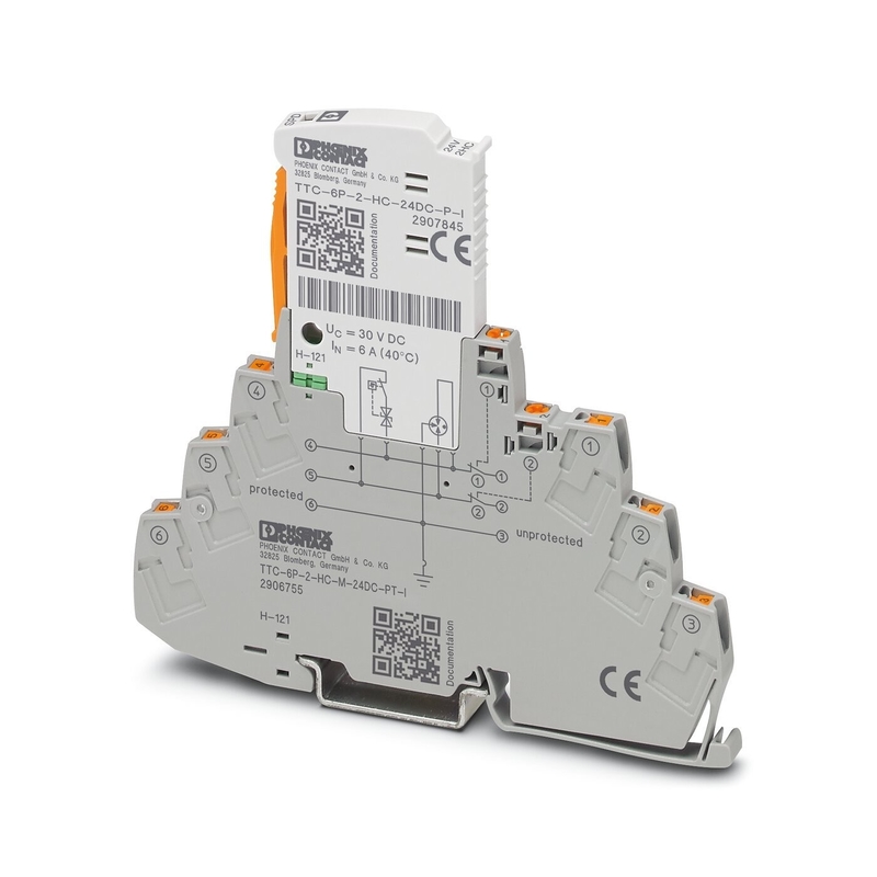 TTC-6P-2-HC-M-24DC-PT-I 2ポールと24V DCのノーマル電圧の電圧保護装置