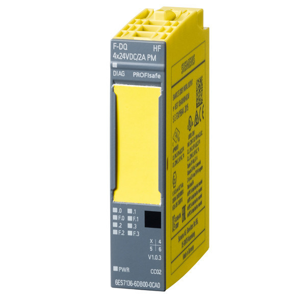 PLC 6ES7136-6DB00-0CA0 F-DQ HF 4x24VDC/2A 産業自動化用電子モジュール