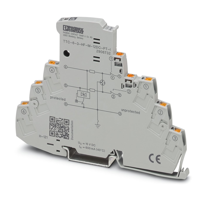 TTC-6-3-HF-M-12DC-PT-I フォニックスコンタクトによる電圧保護 12V DC 定電圧 2ポール