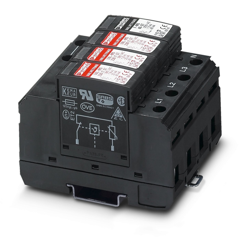 2858564 VAL-MS 320/3 1 フェニックスコンタクトタイプ 2 超電圧保護 4 極 230 V AC 定数