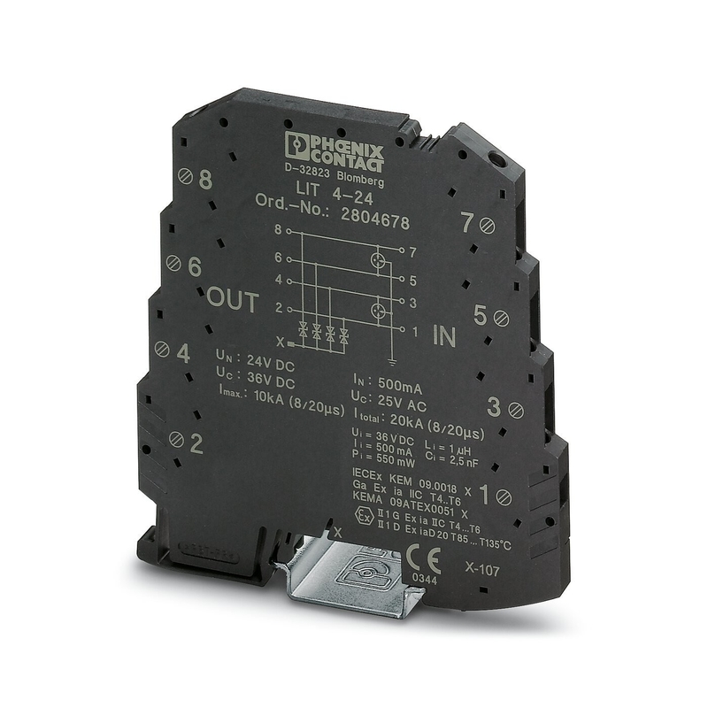 24V DC 定位電圧電波保護器 2804678 LIT 4-24 2ポールのフォニックス・コンタクト