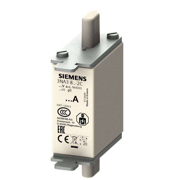 500V PLC 3NA3805-2C LV HRC フューズ・リンク 離散しないグリップ・ラグとフロント・インジケーター サイズ 000