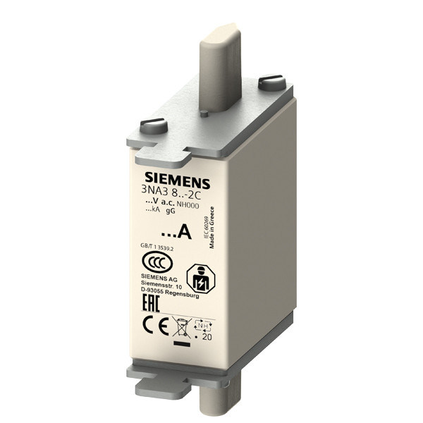 PLC 3NA3810-2C LV HRC フューズリンク GL/GG フロントインジケータ サイズ 000 500V 保護
