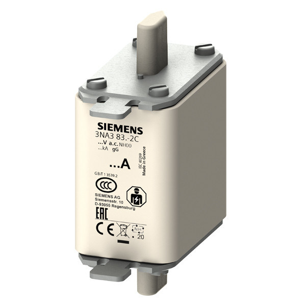 PLC 3NA3836-2C LV HRC フューズリンク GL/GG 断熱されていないグリップラグ サイズ 00 500V