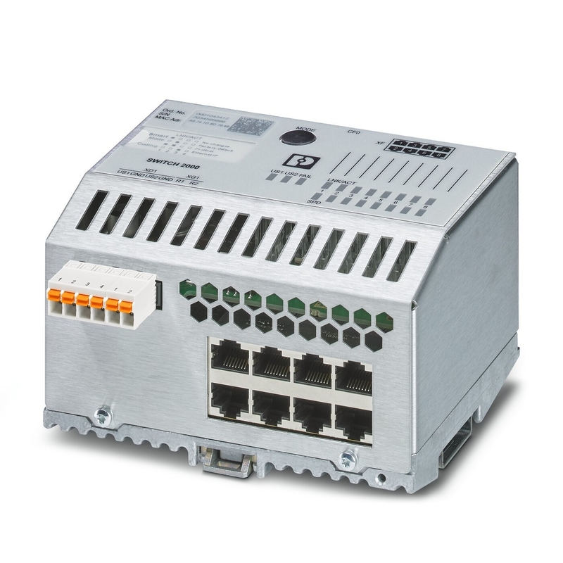 産業用イーサネットスイッチ FL SWITCH 2408 IP65 保護レベルとEtherNet/IPネットワーク