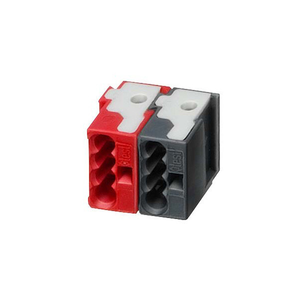 2極PLC 5WG1193-8AB01 バスターミナル 4つのプラグインコネクタで赤/濃灰色